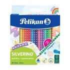 Pelikan: Silverino trojúhelníkové pastelky - 24 ks