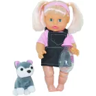 Bambolina: Nena játékbaba kutyával - 36 cm