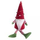 Elf świąteczny, 25 cm - czerwony - zielony
