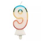 Gekleurde kaars 8,5 cm - 9