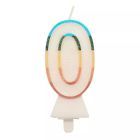 Värviline numberküünal sädelusega, 8,5 cm - 0