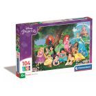 Clementoni: Quebra-Cabeça SuperColor Princesas Disney - 104 Peças