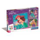 Clementoni: SuperColor Disney Hercegnők - 3 x 48 darabos puzzle