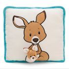 NICI: Travesseiro quadrado com filhote de canguru - 30 x 30 cm