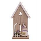 Decorazione - Casetta con elfo, legno - 22 cm