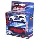 Bburago: Audi A6 rendőrautó és üldözöttje, 1:43 CSOMAGOLÁSSÉRÜLT