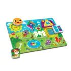 Dětské hity: Dřevěné puzzle na farma - tvary