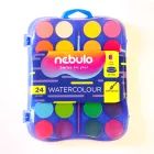 Nebulo: Set akvarelnih boja s kistom - 30 mm, 24 boje