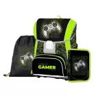 Gamer premium skoletaske-sæt – 3-delt