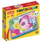 Quercetti: Puzzle Fantacolor com pinos - borboleta, 180 peças