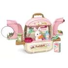 3 en 1: Salón de belleza para conejos y granja de mascotas con figuras