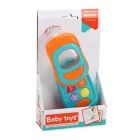 Telefone de bebê com som e luz, 16 cm