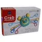 Brinquedo de bebê sensorial de caranguejo, 17 cm