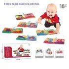 Conjunto de livros de tecido colorido - 6 peças