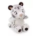 Nici: Eleni Snowbell leopard de zăpadă de pluș, cu șapcă, agățat - 35 cm