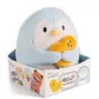Nici MyMochi: pliušinis pingvinas Waddle su antimi - 16 cm, dovanų dėžutėje