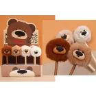 Caneta gel com pompom estampada de urso - várias opções