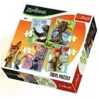 Trefl: Grande Aventura Animal em Zootopia 4-em-1 - Quebra-cabeça de 35, 48, 54, 70 peças