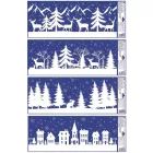 Adesivo de janela reluzente com paisagem de inverno - 60 x 23 cm, diversas opções