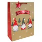 Karácsonyi manó mintás dísztasak - 33 x 45.5 cm