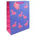 Pungă decorativă cu model flamingo - 33 x 45,5 cm