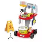 Takarító kocsi játékszett – piros, 20 db-os - CSOMAGOLÁSSÉRÜLT