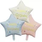 Csillag alakú szülinapi fólia lufi - 44 cm, többféle