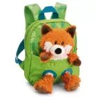 Nici: Hátizsák róka plüssel - zöld, 25 cm