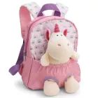 Nici: Seljakott ükssarvik mänguasjaga - roosa, 25 cm