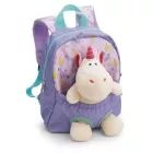 Nici: Kuprinė su vienaragio pliušu - violetinė, 25 cm