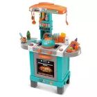 Játékkonyha fényekkel és hangokkal - kék CSOMAGOLÁSSÉRÜLT