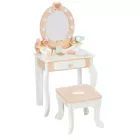 Tooky Toy: Tocador de madera con corazones y luz, 92 cm