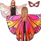 Acessório de fantasia: asas de borboleta e máscara, rosa