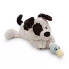 Nici Green: Plüschhund mit Ente – liegend, weiß, 30 cm