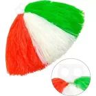 Grün-weiß-rote Pompons