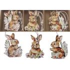 Holzhase Dekoration - zum Aufhängen, 9 Stück, 5 cm