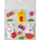 Gelatina de ventana de Pascua - conejitos y pollitos