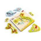 Trefl: Micimackó többrétegű fa puzzle – 12 elemes