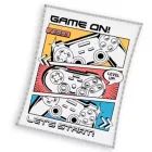 Játékkonzol mintás pléd - 150 x 200 cm