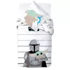 Mandalóri és Grogu mintás ágyneműhuzat garnitúra - 140 x 200 cm + 70 x 90 cm