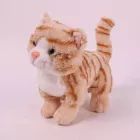 Gatto di peluche tigrato marrone - 18 cm