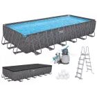Bestway APX 365 – 561 KG, Rahmenpool mit Sandfilter – 732x366x132 cm