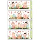 Adhesivo de ventana con diseño de conejo de Pascua, 22 x 60 cm, varios estilos