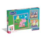Clementoni: Peppa Wutz Puzzle - 3 in 1