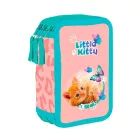Trousse trois étages motif chat