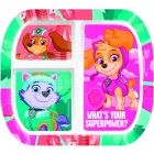PAW Patrol: plastic verdeelde bord met Skye-motief