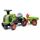 Falk: Baby Claas traktor utánfutóval - világoszöld