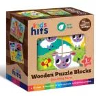Fa puzzle kocka - Vidám farm CSOMAGOLÁSSÉRÜLT