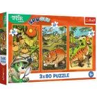 Trefl: Treflików in de wereld van dinosaurussen puzzel - 3-in-1