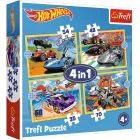 Trefl: Hot Wheels voertuigenpuzzel - 4-in-1